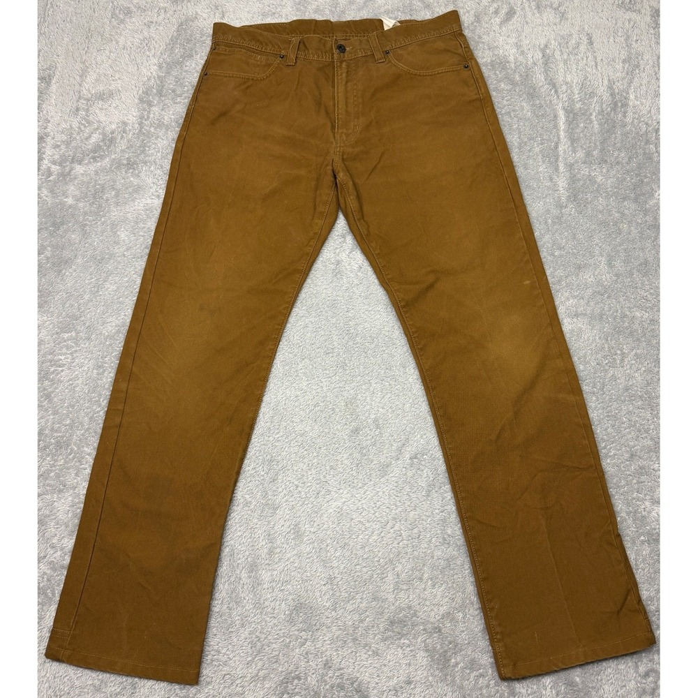 CC Filson Pants Original Dry Tin Cloth 11.5 Oz Mens FITS 34x31 Straight Whiskey